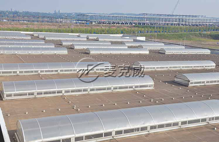 電動圓屋頂天窗結構示意圖